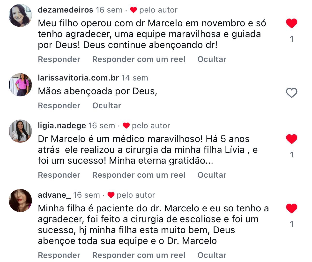 Depoimento de paciente do Dr. Marcelo Andrade — 10